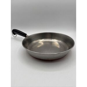 Revere‎ Ware Vintage 1801 Copper Clad Bottom 9" Skillet Fry Pan USA NO LID